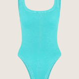 HUNZA G - Square Neck Swim - Aqua