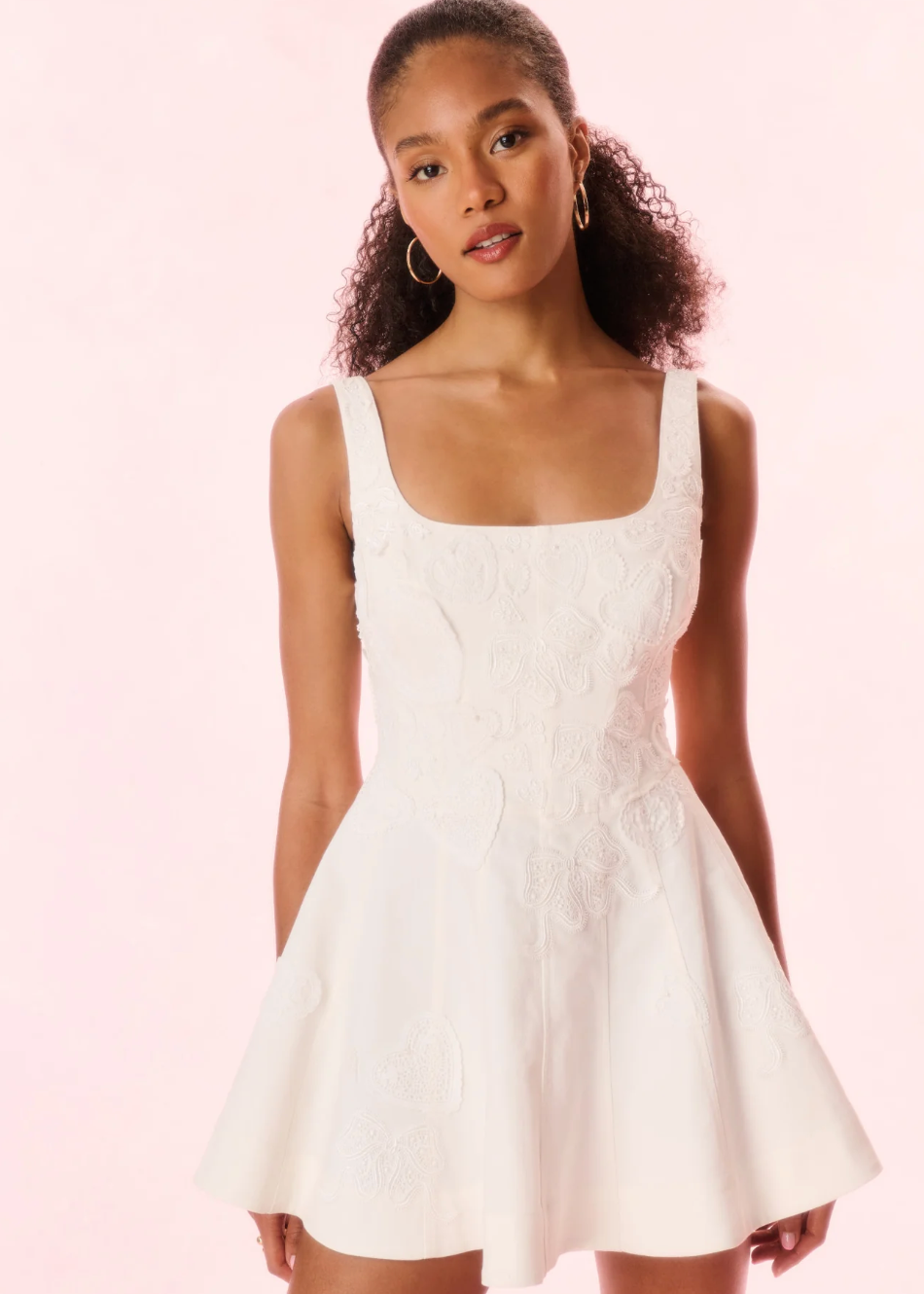 loveshackfancy vionne mini dress embroidered white