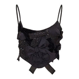 LoveShackFancy - Woodley Bow Bustier Top - Black