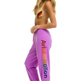 Aviator Nation - Aviator Nation Logo Sweatpant - Neon Purple