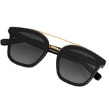 KREWE - COLISEUM NYLON Sunglasses - Black and Crystal 24K