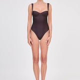 SIMKHAI - KYLE BUSTIER ONE PIECE - Chocolate