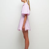 SIMKHAI - CLEO BALLOON PINTUCK MINI DRESS - Tulip