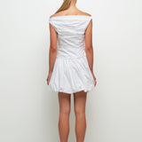 SIMKHAI - SALINA COTTON BUBBLE MINI DRESS - White
