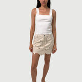 SIMKHAI - WINNIE MINI SKIRT - MARSHMALLOW