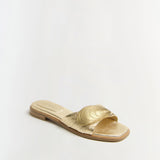 Simkhai - Gigi Oyster Leather Flat - Gold