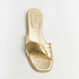 Simkhai - Gigi Oyster Leather Flat - Gold