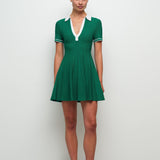SIMKHAI - PAGE KNIT POLO MINI DRESS - Kelly Green