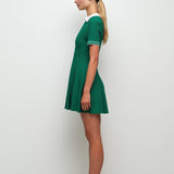 SIMKHAI - PAGE KNIT POLO MINI DRESS - Kelly Green