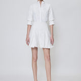 SIMKHAI - EFFIE BUBBLE MINI DRESS - White