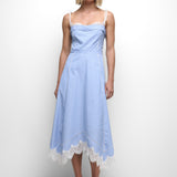 Simkhai - AVALEIGH COTTON LACE MIDI DRESS - OXFORD BLUE STRIPE