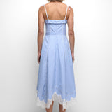 Simkhai - AVALEIGH COTTON LACE MIDI DRESS - OXFORD BLUE STRIPE