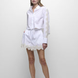 Simkhai - RENATA CROPPED BUTTON DOWN SHIRT - White