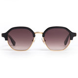 black and gold frame sunglasses