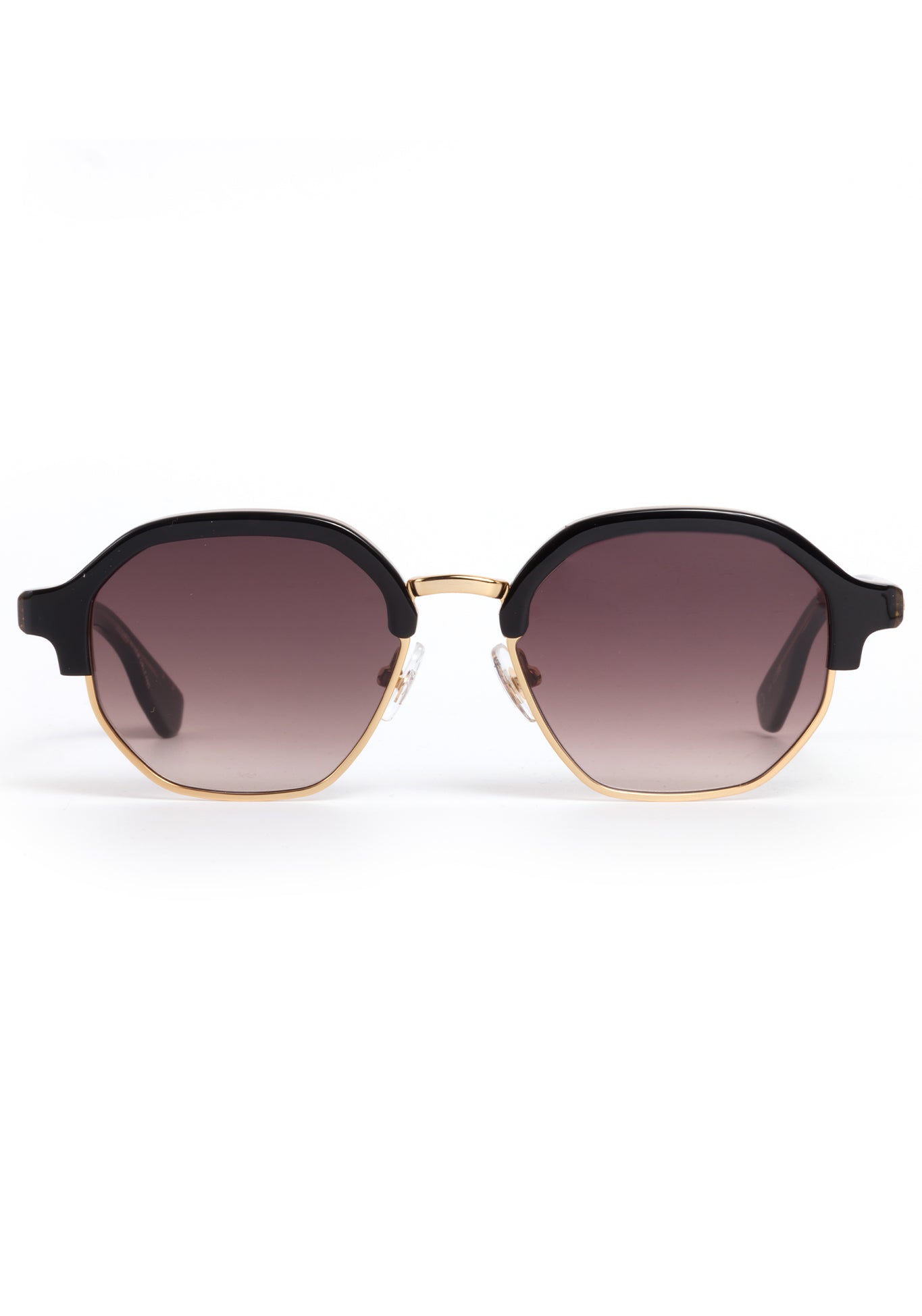 black and gold frame sunglasses