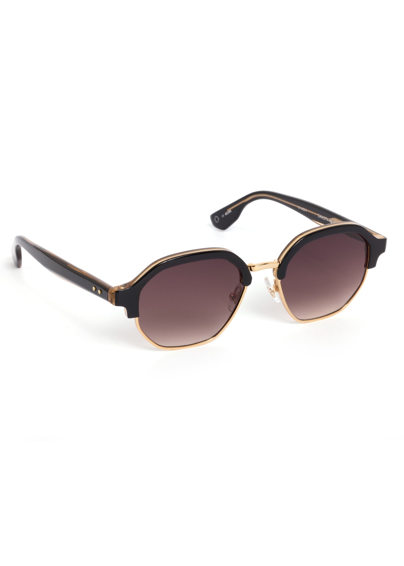 black and gold frame sunglasses