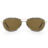 chrome green tortoise shell sunglasses