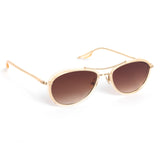 cream frame brown lens sunglasses