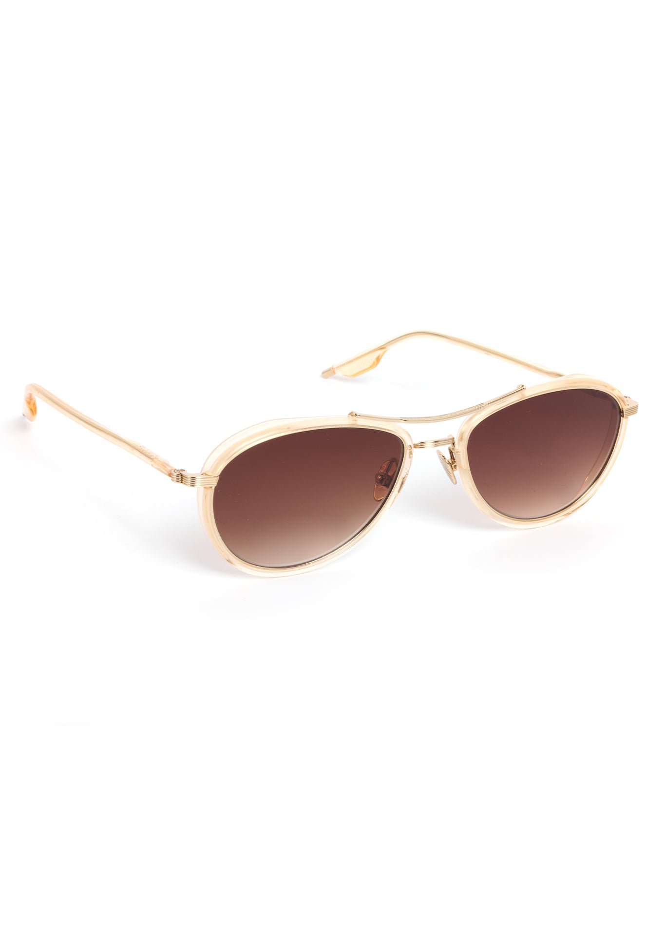 cream frame brown lens sunglasses