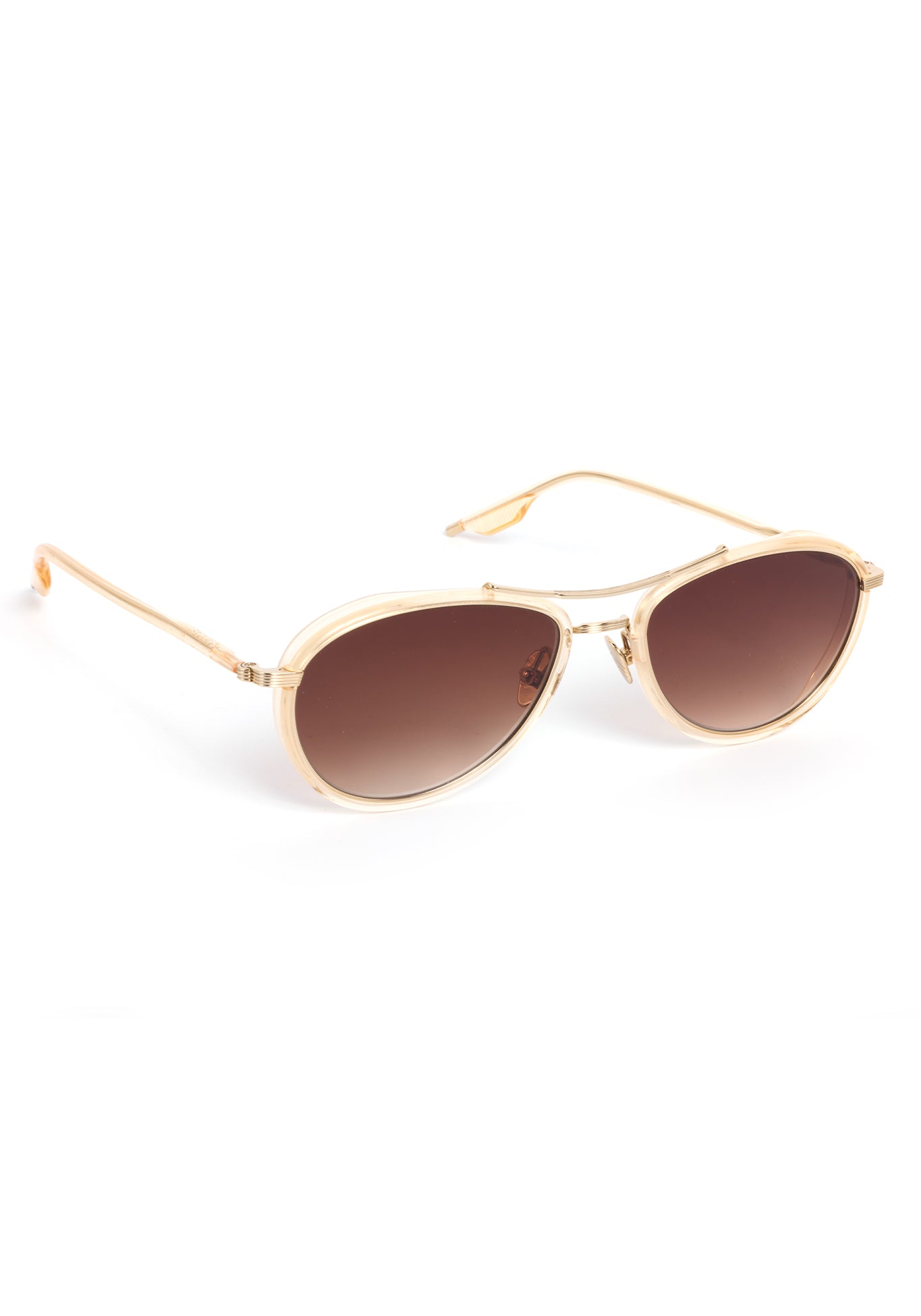 cream frame brown lens sunglasses