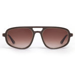 brown lens black framed sunglasses
