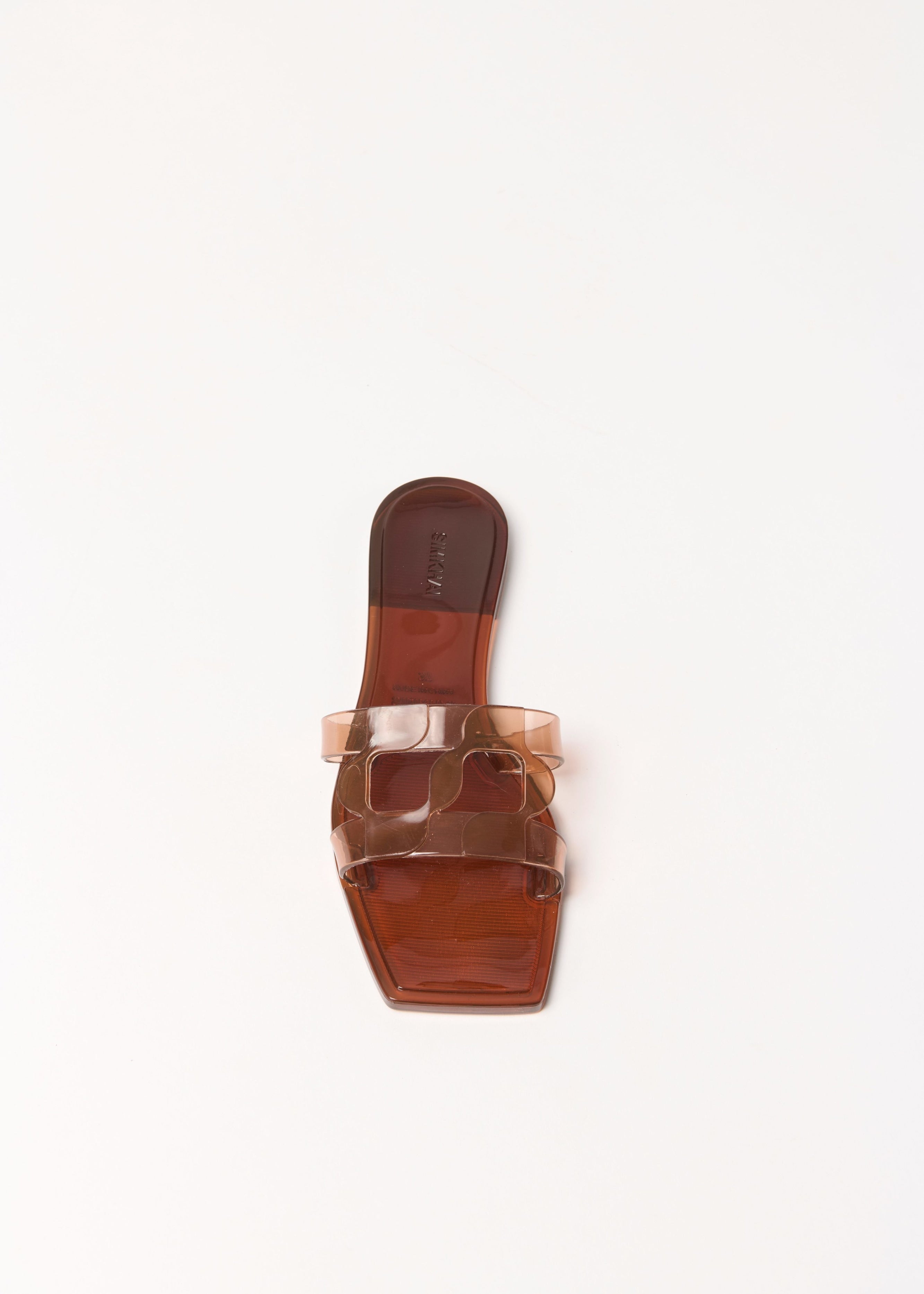 Simkhai - SIMKHAI MONOGRAM JELLY SLIDE - SADDLE