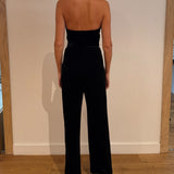 PatBO - Maria Velvet Jumpsuit - Black