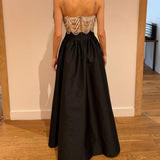 PatBO - Dora Tafetta Long Dress - Black