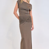 SIMKHAI - Lorra Off Shoulder Top - Faded Olive