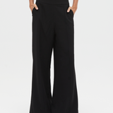 PatBO - Wide Leg Crepe Pant - Black