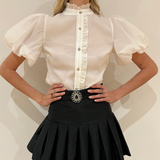 PatBO - Taffeta Bloom Shirt - Off White