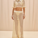 PatBO - Selene Mesh Pant - Off White