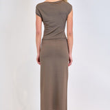 SIMKHAI - Lorra Off Shoulder Top - Faded Olive