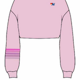 Aviator Nation - Cropped Crew Sweatshirt - Mauve / Pink