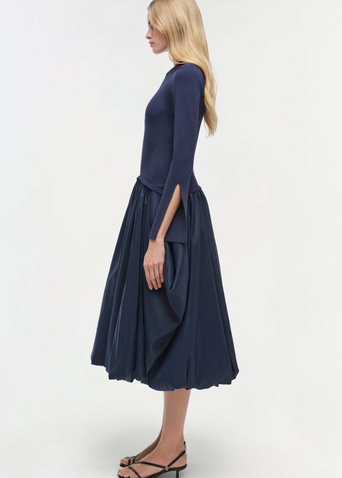 kenlie mock neck midi dress Kenlie L/S Mock Neck Midi Dress