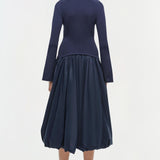 Simkhai - Kenlie Mock Neck Midi Dress - Midnight