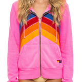 Aviator Nation - Mountain Stitch Zip Hoodie - Neon Pink