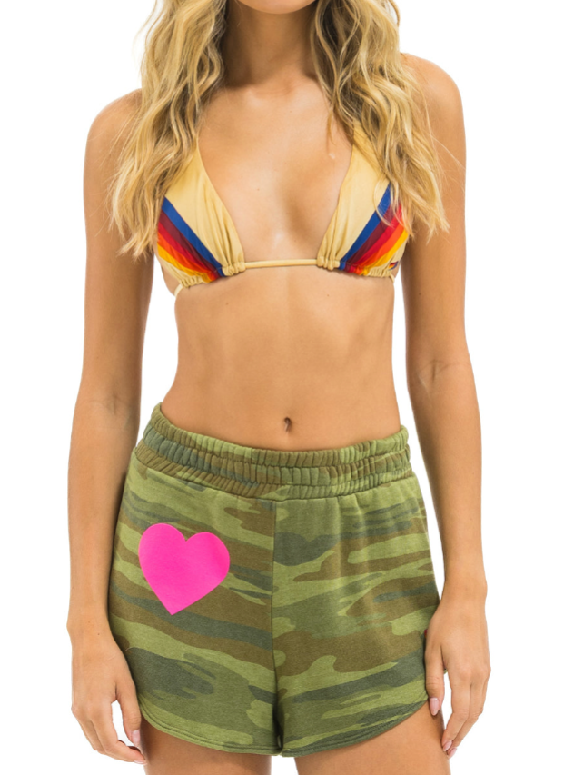 Aviator Nation - Logo Embroidery Lounger Short - Camo / Neon Pink Aviator Nation - Logo Embroidery Lounger Short - Camo / Neon Pink