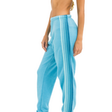 Aviator Nation - 5 Stripe Sweatpants - Aquamarine / Aqua