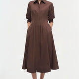 Simkhai - Jazz Pintuck Midi Dress - Chocolate