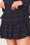 LoveShackFancy - Ruffle Mini Skirt - Black