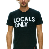 AVIATOR NATION - LOCALS ONLY CREW TEE SHIRT - CHARCOAL