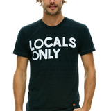 AVIATOR NATION - LOCALS ONLY CREW TEE SHIRT - CHARCOAL
