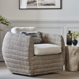 Coastal Swivel Chair - Whitewash
