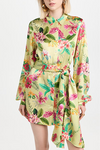 Rococo Sand - Rue Short Dress - Lime Floral