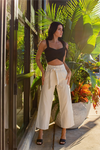 Marissa Webb - Bo Paper Bag Canvas Patched Boyfriend Pant - Oat