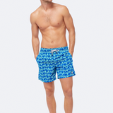 Tom & Teddy - Men's Turtle Swim Shorts - Blue & Ice Green
