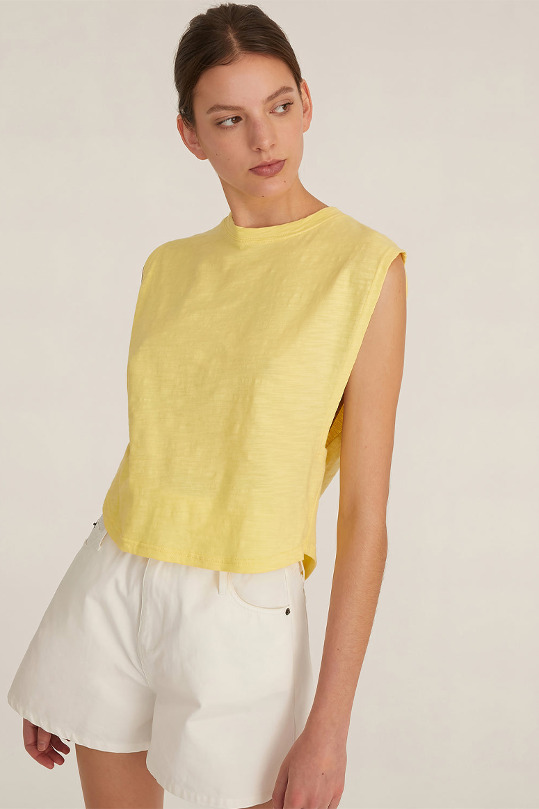 Marissa Webb - So Relaxed Jersey Muscle Tee - Citrine