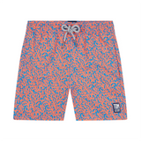 Tom & Teddy - Boys' Coral Swim Trunks - Blue & Orange