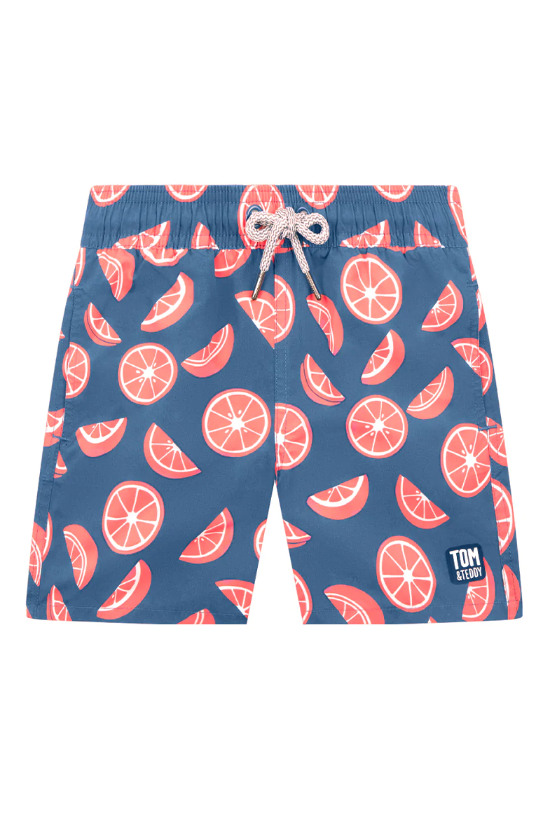 Tom Teddy Citrus Boys Swim Trunks Blue Rouge Sunni